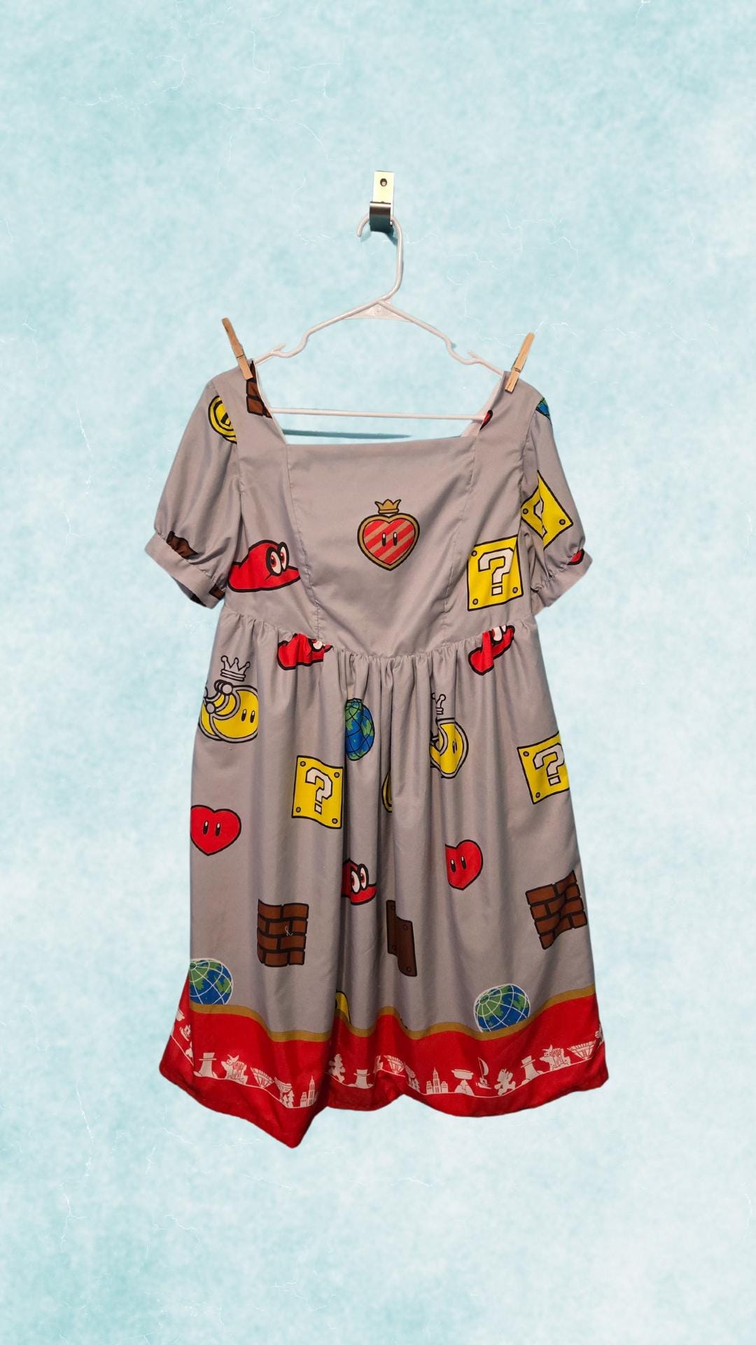 Handmade Gamer-Inspired Dress – Fun and Playful Retro Style