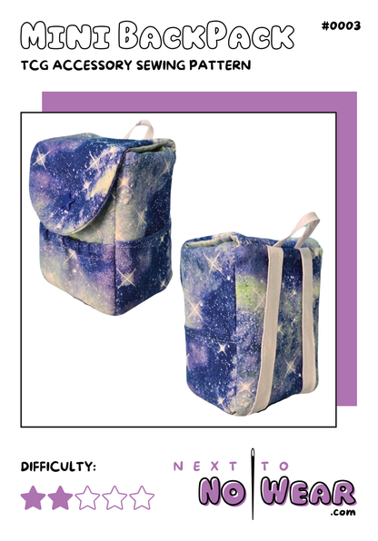 Mini Backpack PDF Sewing Pattern – Easy Sew TCG Card Bag