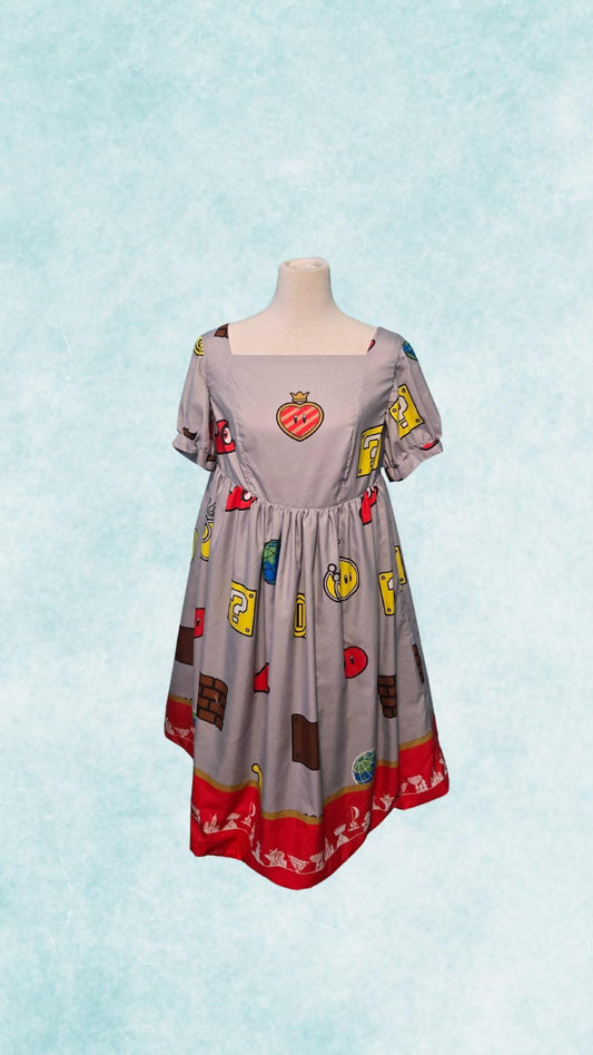 Handmade Gamer-Inspired Dress – Fun and Playful Retro Style