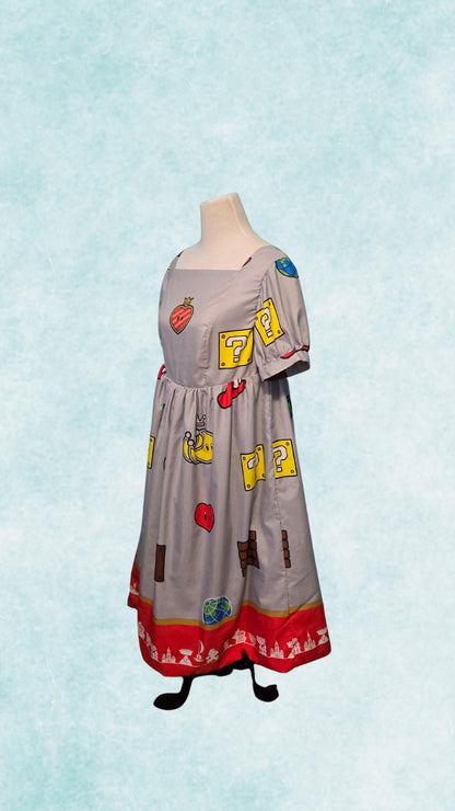 Handmade Gamer-Inspired Dress – Fun and Playful Retro Style