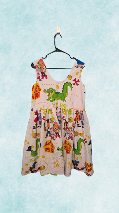 Handmade Pirate-Themed Sleeveless Dress – Fun and Playful Adventure Style